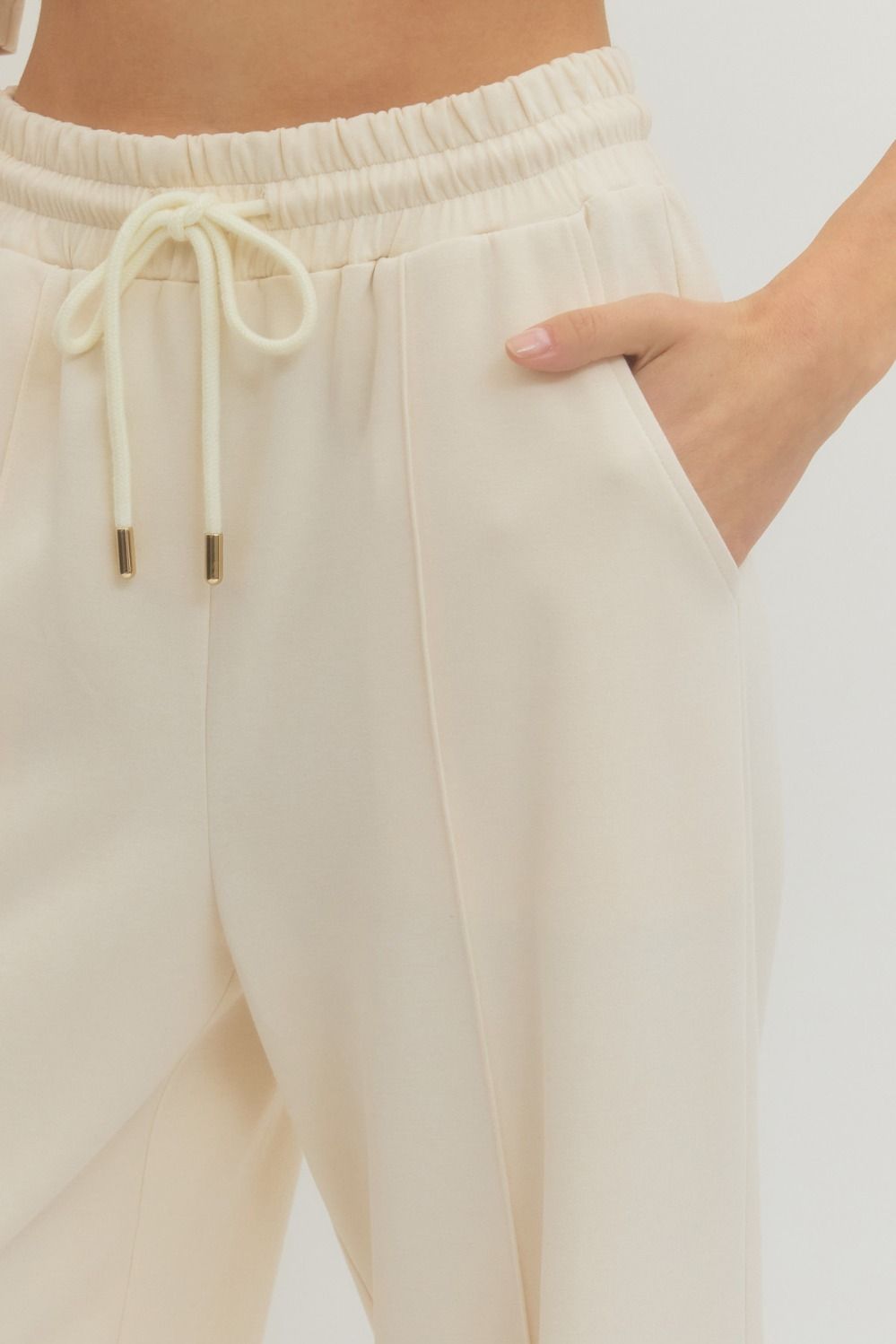 White and Red Stripe Pant