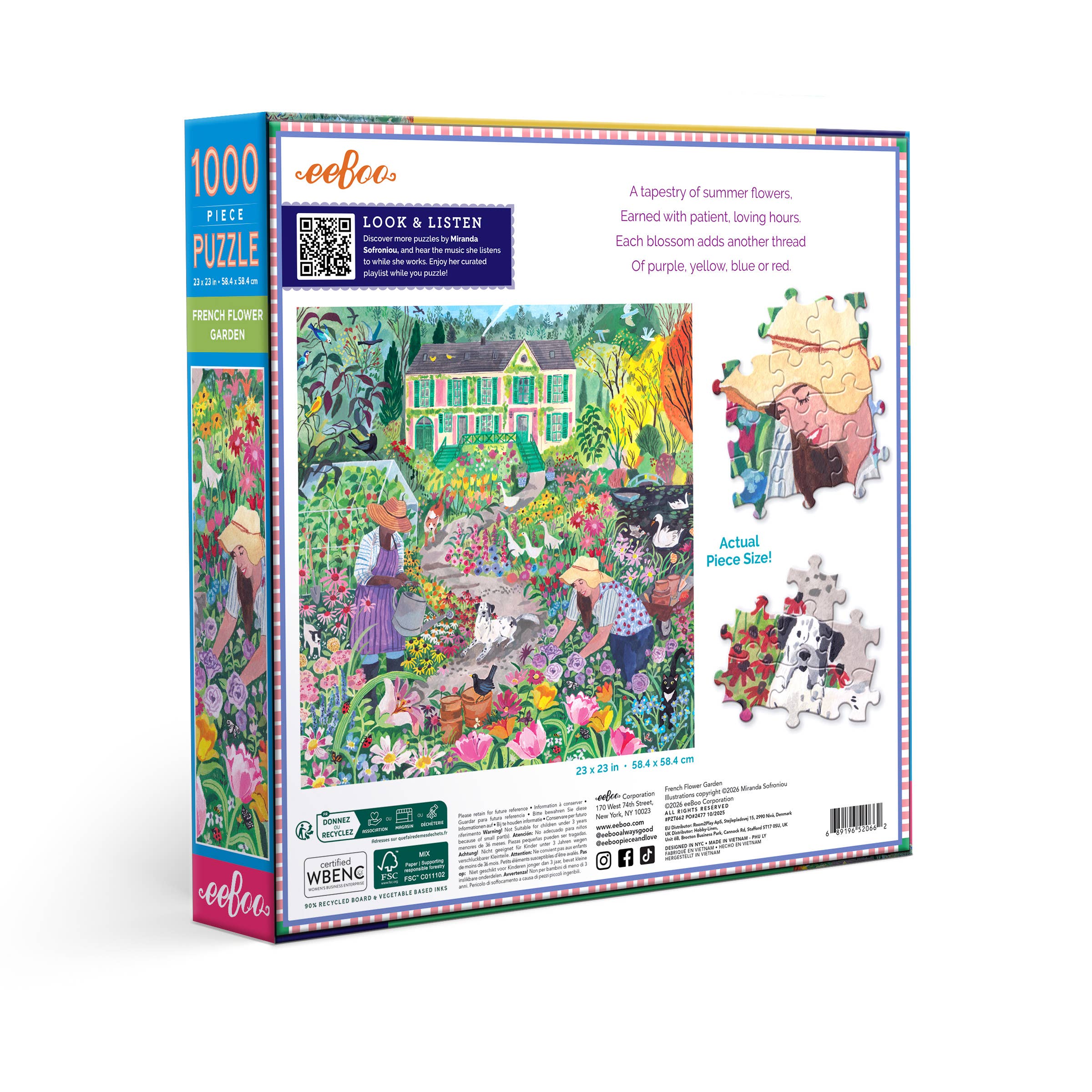 French Flower Garden 1000 Piece Puzzle