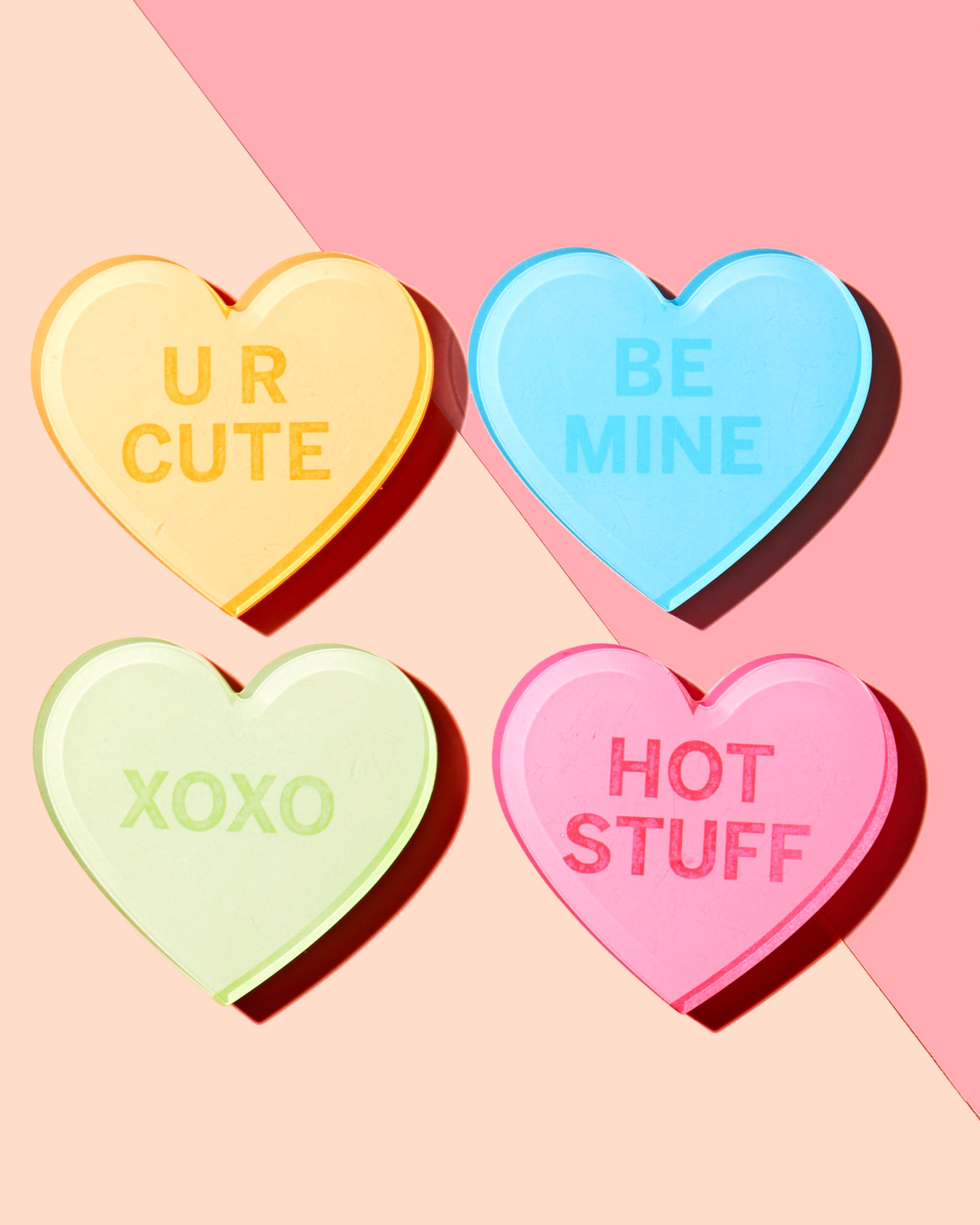 Conversation Hearts Set of 4 Coasters