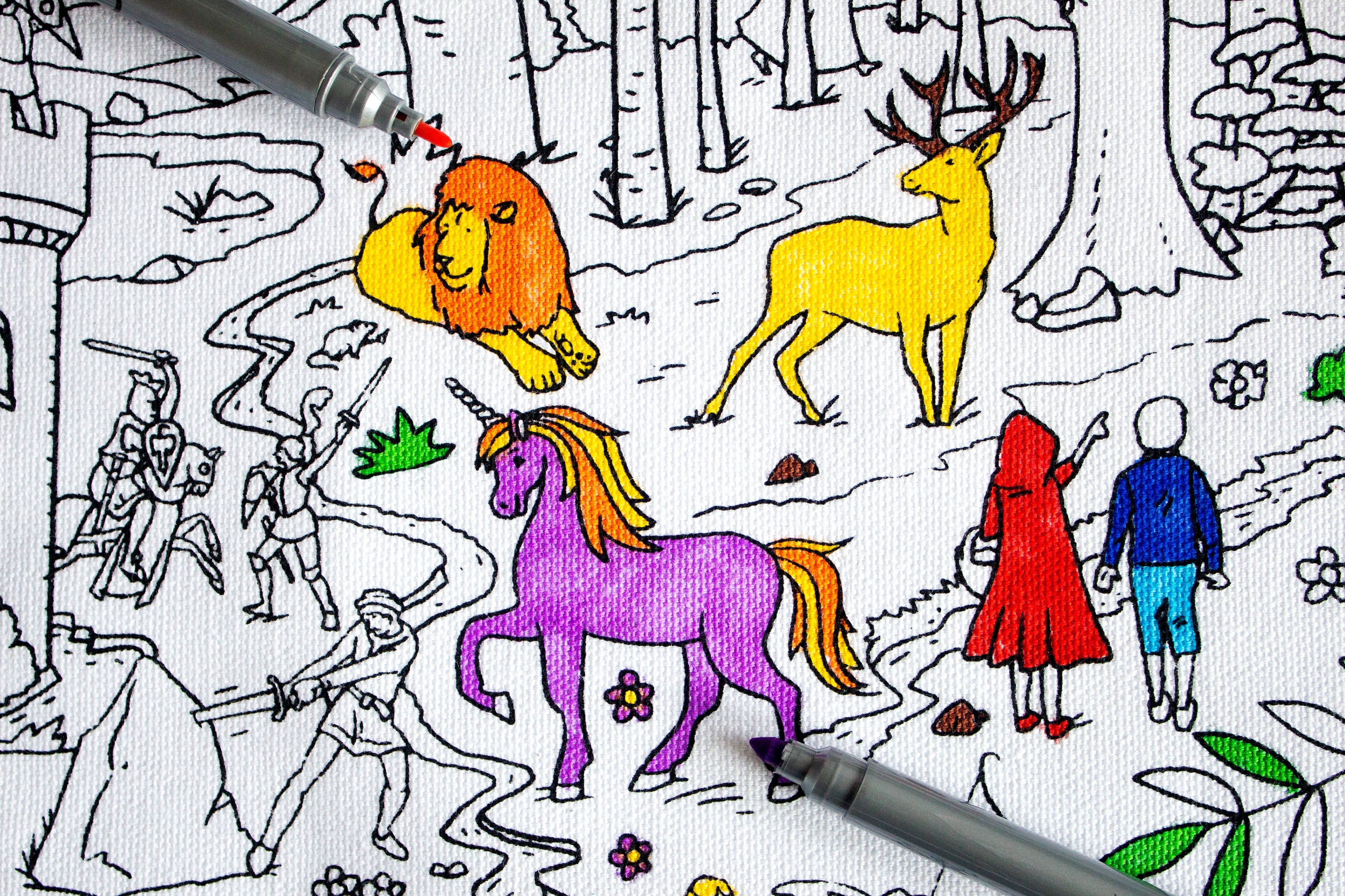 Craft Kit DIY - Coloring Mat - Fairytales and Legends