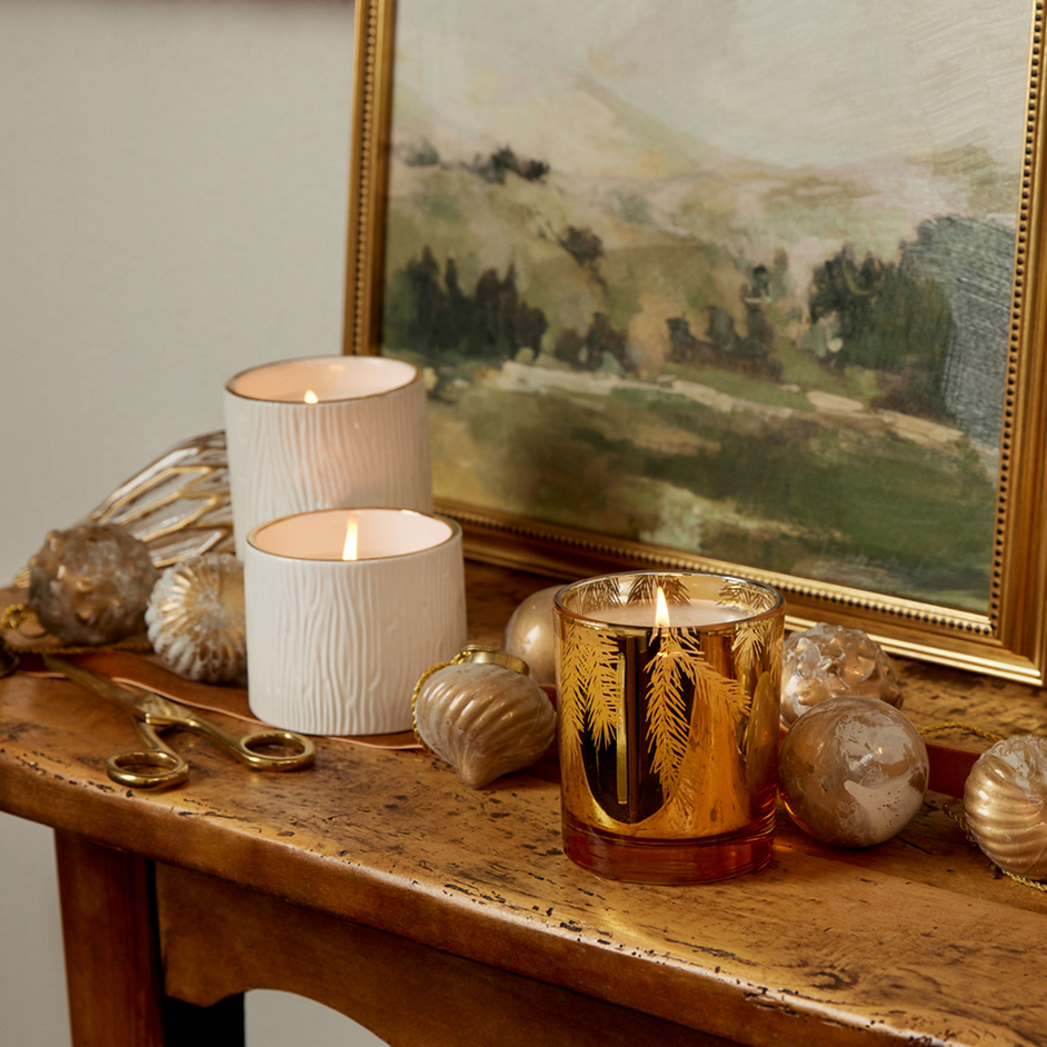 Frasier Fir Gilded Gold Candle