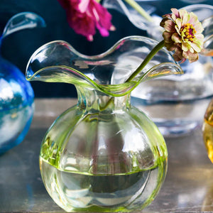 Hibiscus Glass Bud Vase