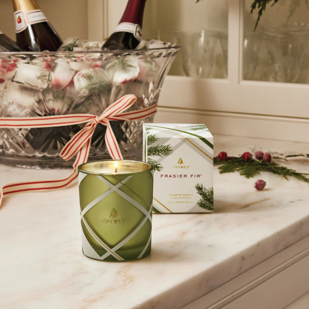 Frasier Fir Frosted Plaid 6.5oz Poured Candle