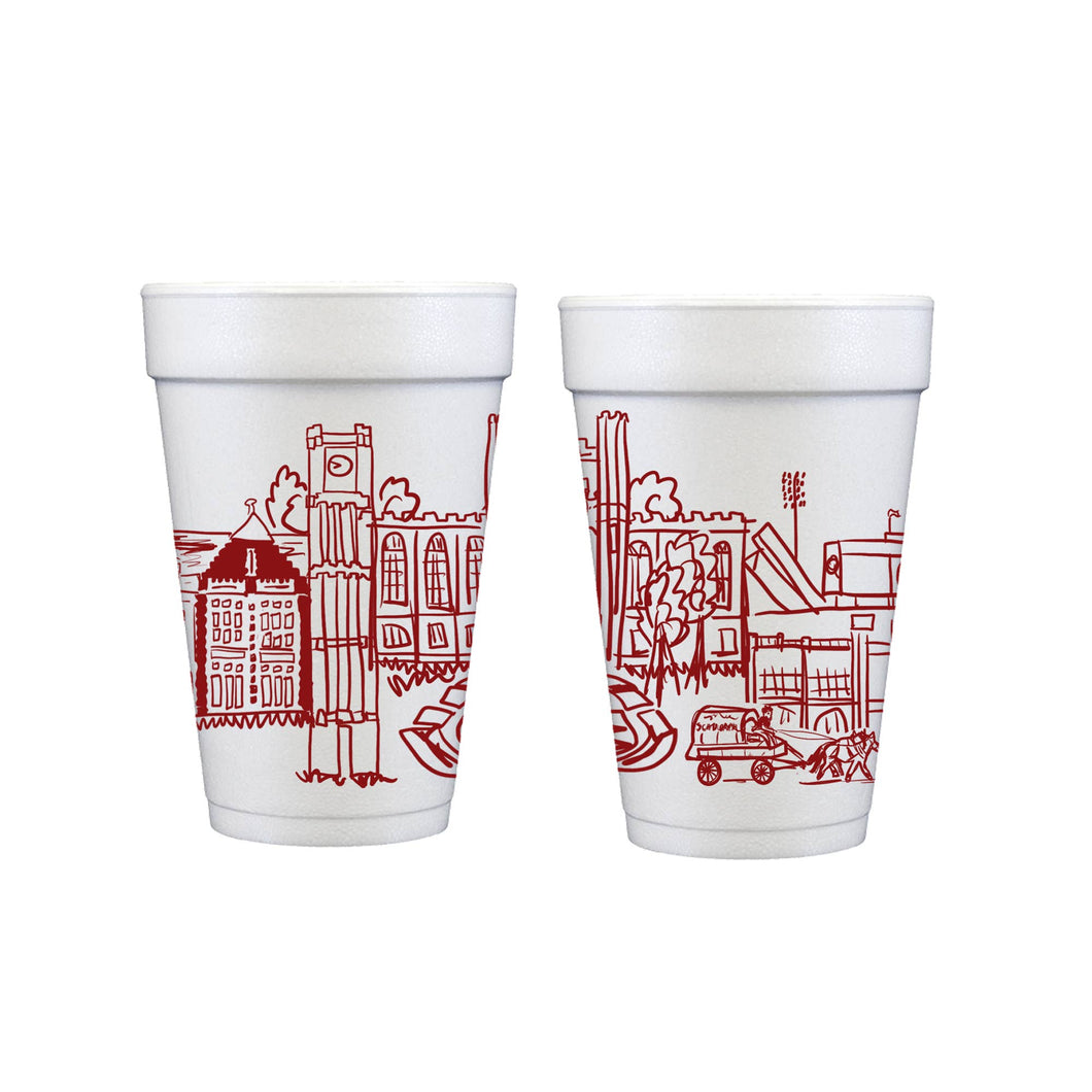 University of Oklahoma Skyline Foam Cups
