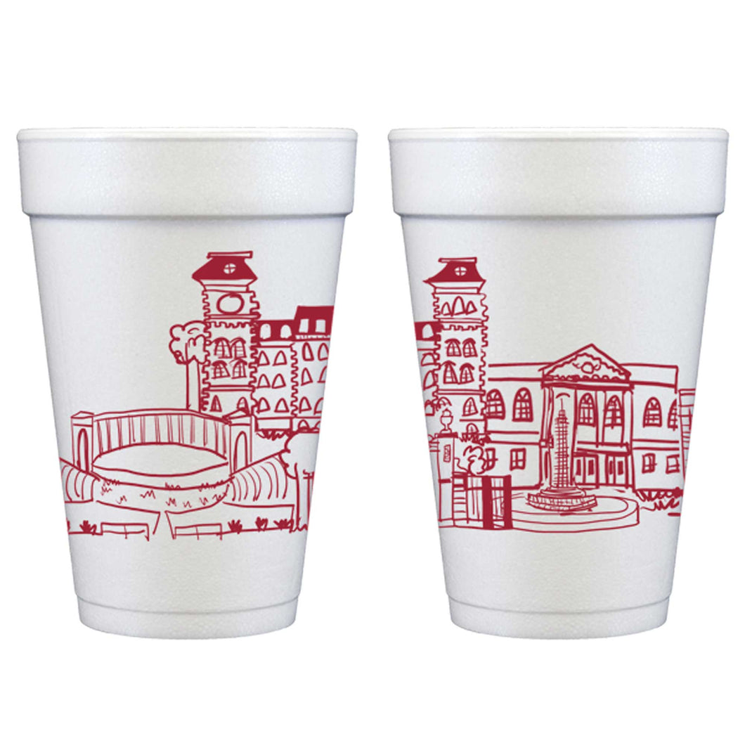University of Arkansas Skyline Foam Cups
