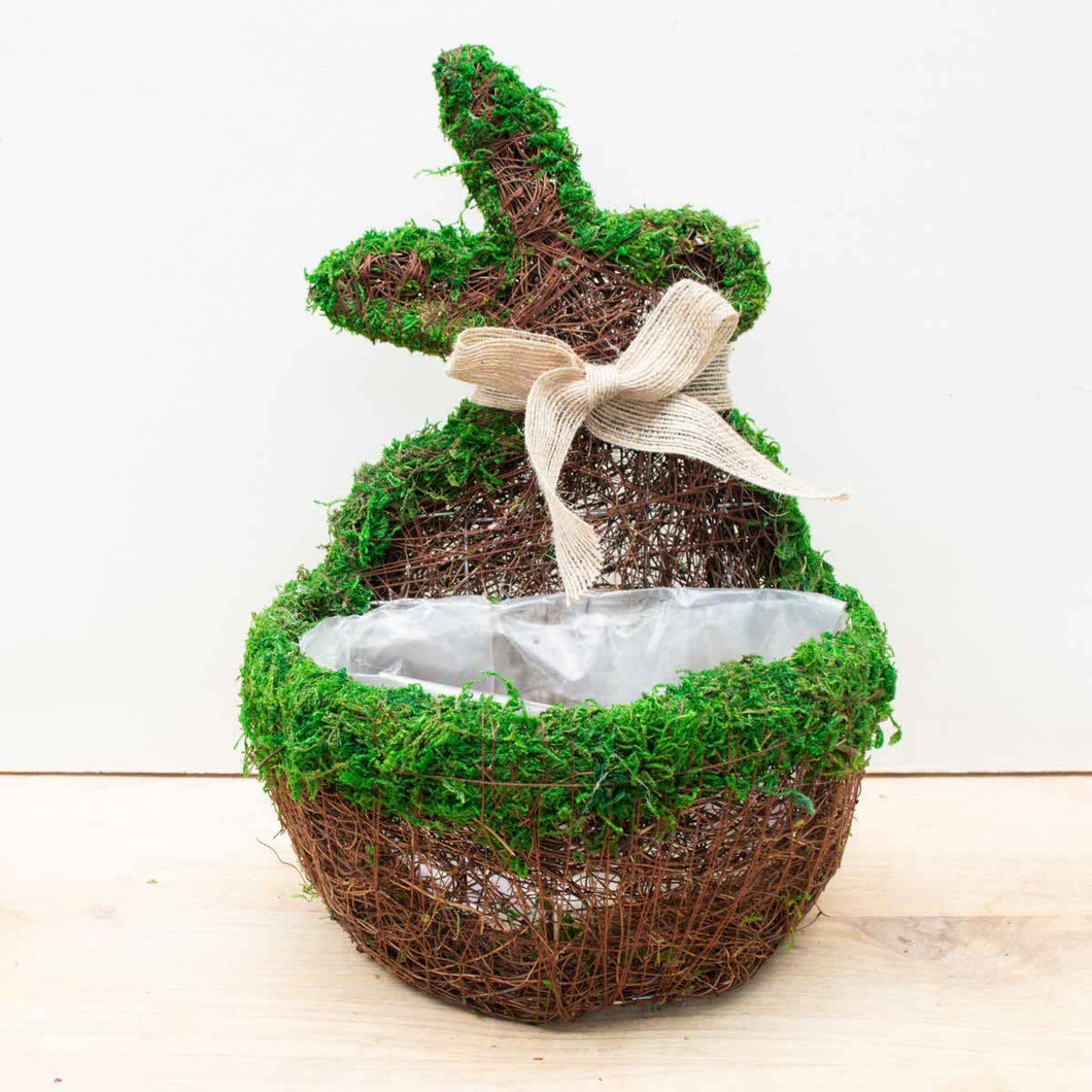 Moss Bunny Planter   Green   9.5x14x4