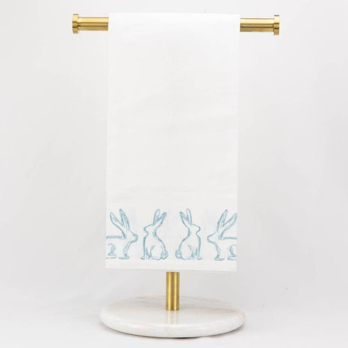 Lily Belle Bunny Hand Towel   White/Light Blue   20x28