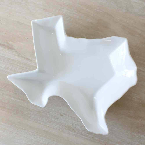 Texas Shaped Platter   White   10