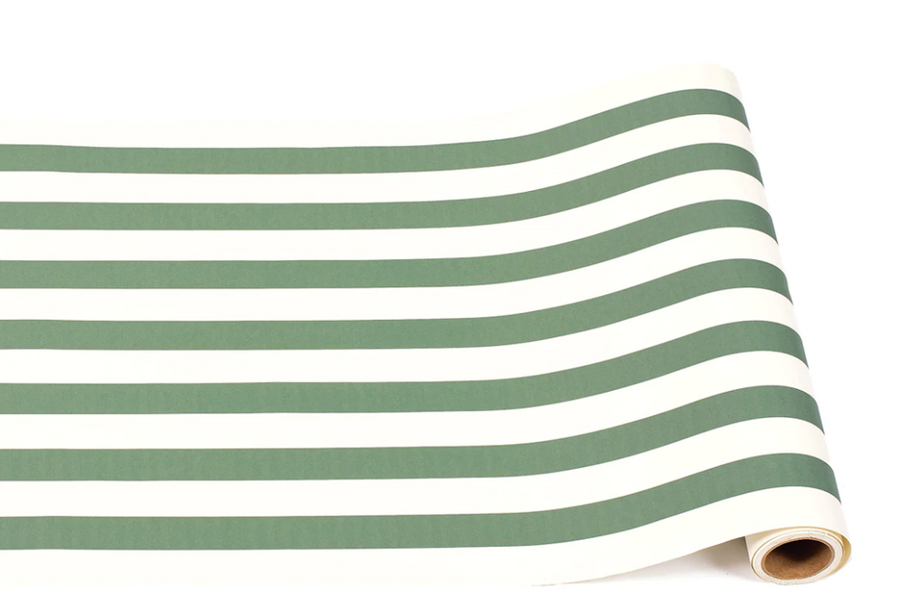 Dark Green Classic Stripe Runner